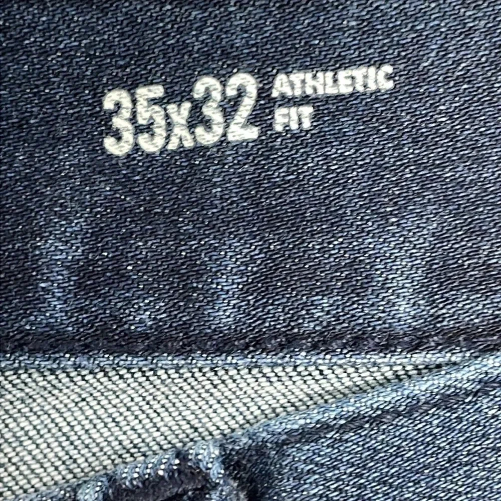 Banana Republic Travel Jean Athletic Fit Dark Rinse Denim 35x32